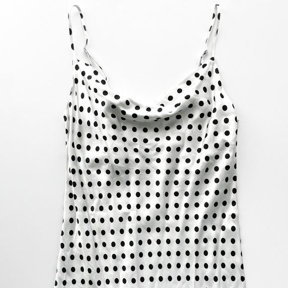 Zara Satin Polkadot Midi Slip Dress - Picture 8 of 13